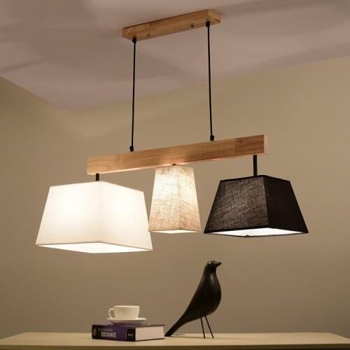 Modern Led Pendant Lights for Dining Room Wooden Home Living Room Decoration Indoor Lighting Lamp Kitchen Hanging Light Fixture