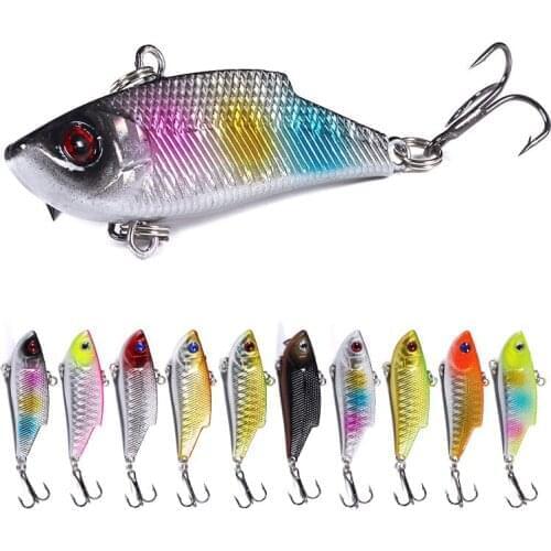 10g/55mm VIB Hard Fishing Lure Sinking Vibra Lures Crank Baits With Treble Hook