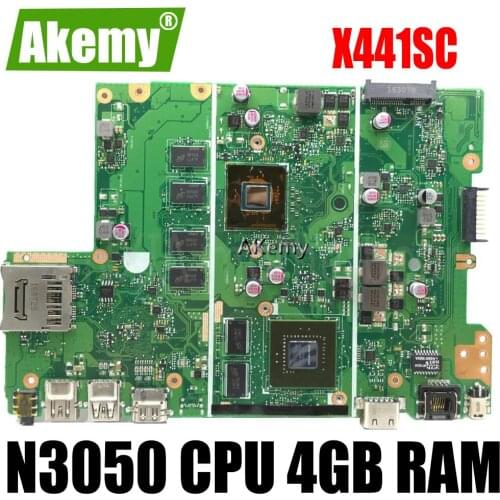 X441SC motherboard N15V-GL1-KA-A2 N3050 CPU 4GB RAM Mainboard REV2.0 For Asus X441S X441SC Laptop motherboard 100% Tested
