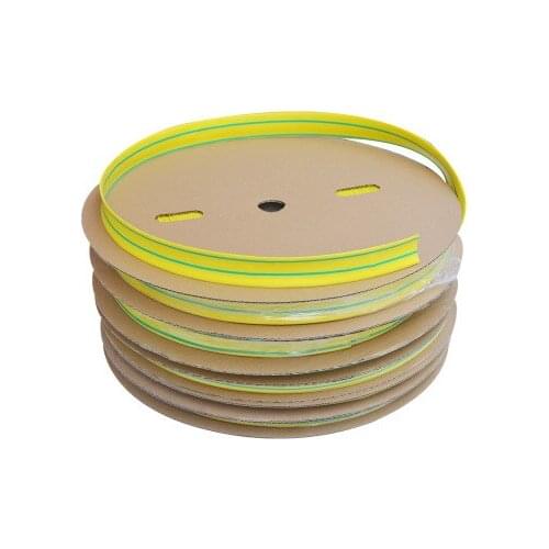 Yellow green 2:1 6/8/10/12/16/18mm double color heat shrinkable bushing insulation sleeve environmental protection earth wire
