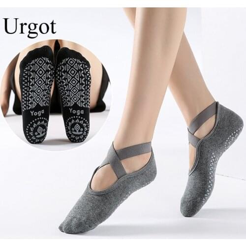 Urgot 1 Pair Women High Quality Bandage Yoga Socks Anti-Slip Quick-Dry Damping Pilates Ballet Socks Grip For Women Cotton Socks