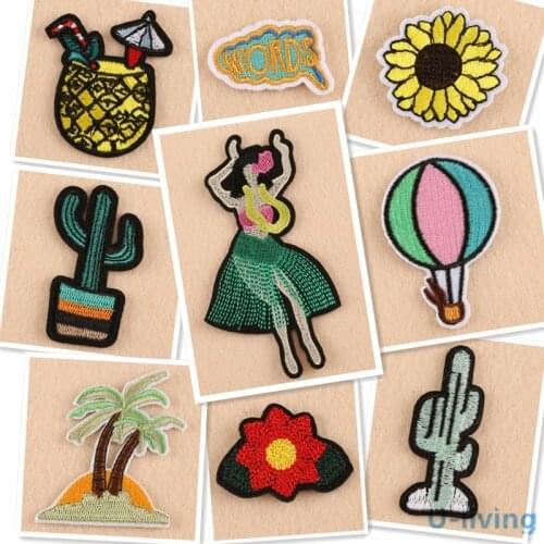 1pcs Mix fashion Patches for Clothing Iron on Embroidered Sew Applique Cute Patch Fabric Badge Garment DIY Apparel Accessories