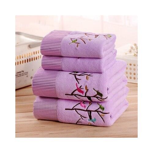 3pcs Quick-Drying Cartoon trees 3 colors Microfiber Towel Set Bath Towel Face Beach Towel Adult for Bathroom