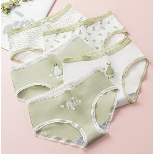 5Pcs Cotton Panties Underwear Women Briefs Girls Printing Pantys Sexy Panties For Women Shorts Seamless Underpant Female Ladies