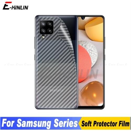 Carbon Fiber Back Cover Screen Protector For Samsung Galaxy A42 5G A02s A12 F41 Sticker Protective Film Not Tempered Glass