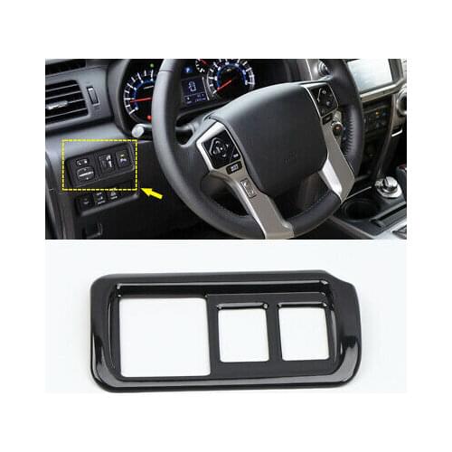 ABS Black Head Light Switch Button Cover Trim For Toyota 4Runner 2010 - 2019
