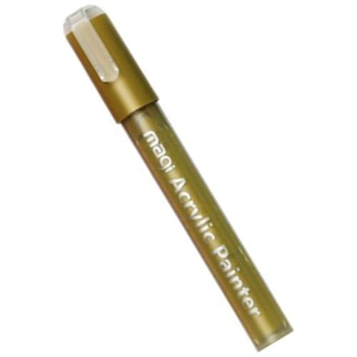 Acrylic Paint Marker Pen Water Based Pen for Paper Rocks Wood Canvas Glass Ceramics DIY Art Projects (Golden)