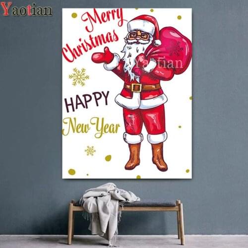 Diy Diamond Painting Merry Christmas Santa Claus Cross Stitch Diamond embroidery 5d diamond mosaic rhinestone happy New Year