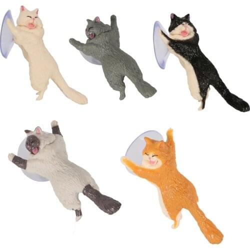 Phone Holder Cute Cat Tablets Desk Sucker Support Resin Mobile Phone Stand holder Sucker Design Animal Holder for Smartphone