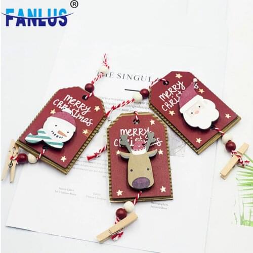 Деревянные новогодние украшения Fanlus China At AliExpress