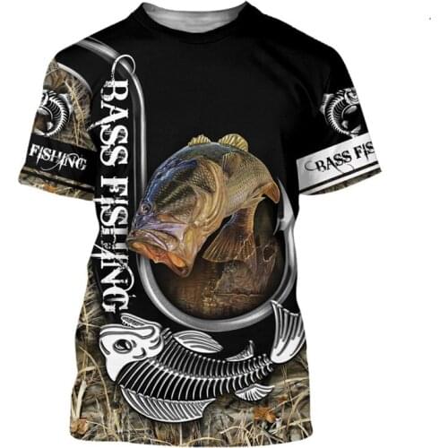 New Harajuku T-shirt Barbos Fishing 3D Fully Printed Mens T-shirt Fashion Mens and Womens Street Sports Casual Top