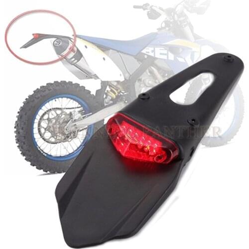 Red Motorcycle LED Tail Light&Rear Fender Stop Enduro taillight MX Trail Supermoto FOR CR EXC WRF 250 400 426 450