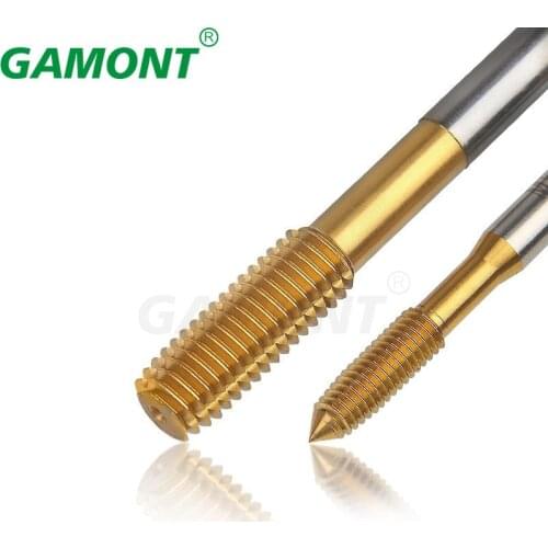 GAMONT Spiral Flute Metric Thread Taps Straight Flute Machine Screw And Die Plug Set Machine Tap For HSS With Coating Titanium