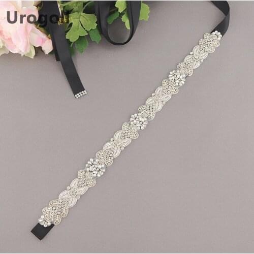 Trendy Wedding Belts Flower Satin Wedding Dress Bridal Rhinestone Ribbon Belt Party Bridesmaid Dress Girdle Lady Accessories