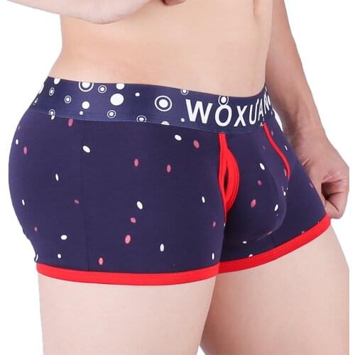 Mens Panties Boxer Print Underwear Cotton Shorts for Male Sexy Printed Underpants Bikini Male Trunks