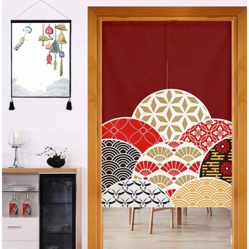 Japanese style door curtain fabric partition porch screen bedroom kitchen toilet living room decoration art hangings door screen