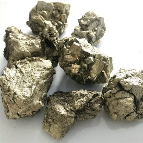 Natural Pyrite Ore Copper Pyrite Mineral Specimen Chalcopyrite Crystal Rock Stones Cluster Collection Stone