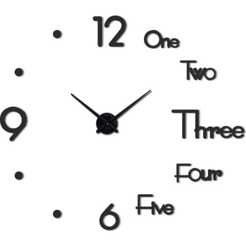 2021 new real metal 3d diy acrylic mirror wall clock watch clocks home decoration modern needle quartz stickers