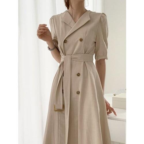 QIAOXICUN Office Summer Dresses