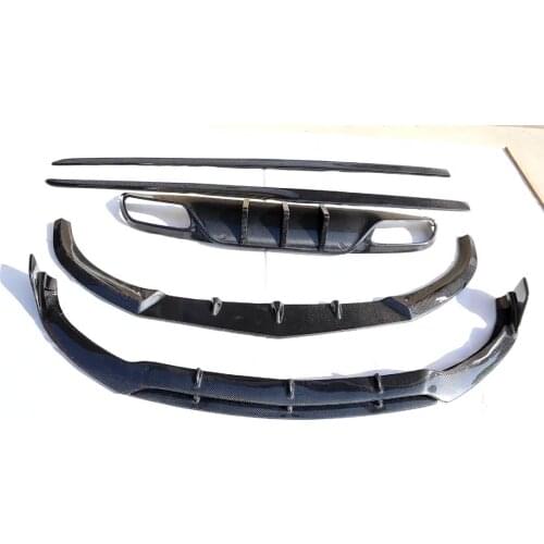 For W205 C200 C300 C43 Sedan 4 Door/Coupe MODE Carbon Fiber Rear Bumper Diffuser