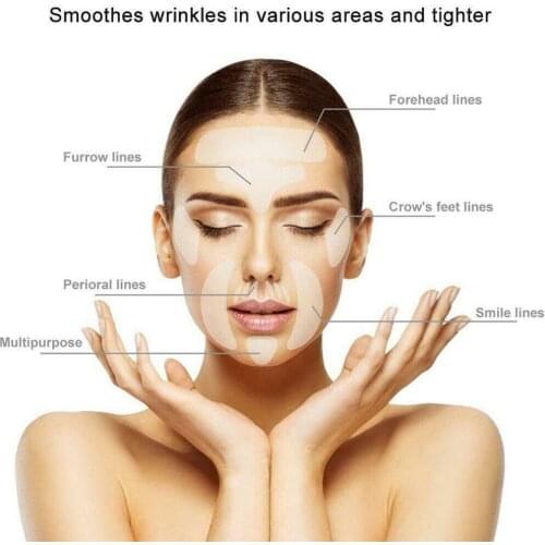 16Pcs Silicone Removal Sticker Face Forehead Neck Eye Sticker Pad Anti Aging Skin Lifting Care Patch