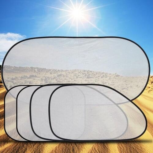 Silver quality mesh screen shade 5 pieces car heat insulation sun screen r-3913
