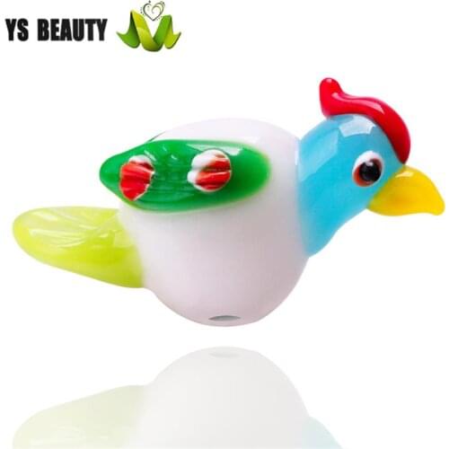 Bird shaped glass beads small animal beads Christmas series glass beads for the original small jewelry DIY charm gifts wholesale