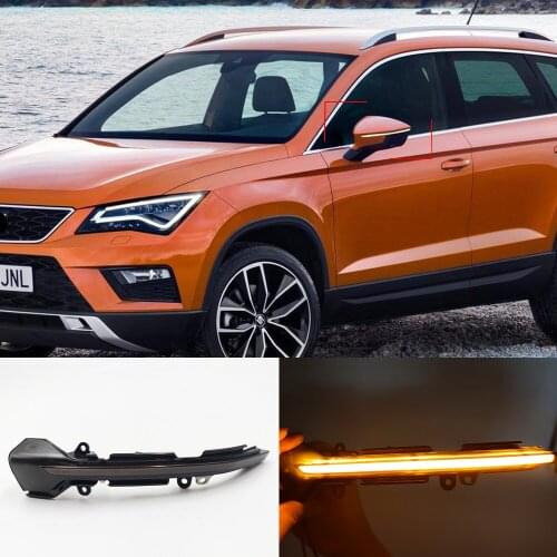 LED Dynamic Turn Signal Blinker For SEAT Leon III Mk3 5F 13-18 Ibiza KJ Mk5 V Arona 17-18 Sequential Side Mirror Indicator Light