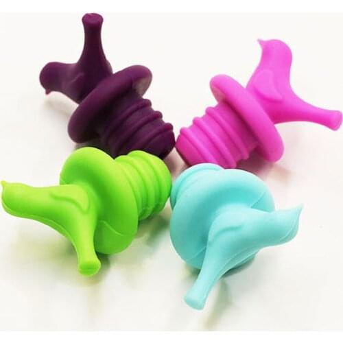 1Pc Creative Bird Design Silicone Wine Stopper Bottle Caps Wedding Gift Wine Pourer Stoppers