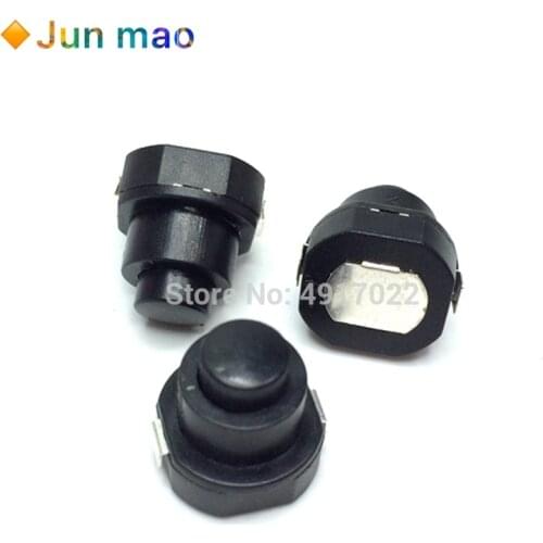 10PCS 1010X Small Circular Flashlight Switch Power Supply Button Switch KAN-10A Self-locking Button Push Button Switch ON-OFF