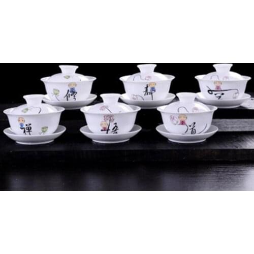 100ml Creativity Ceramics Tea Set Gaiwan Teaware Sets Kung Fu Tea Ceremony Tea Set Supplies Decoration Accessories Crafts