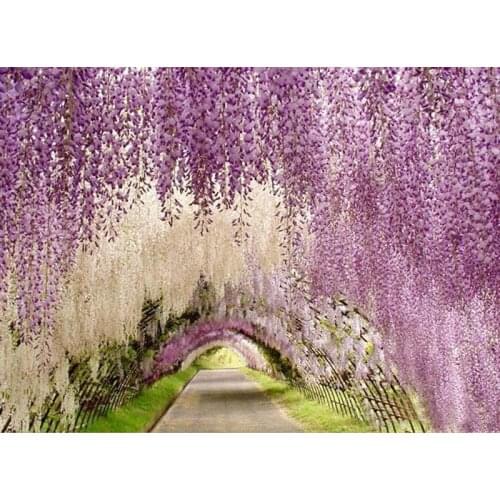 1000pcs Artificial Silk Wisteria Flowers For DIY Wedding Arch Square Rattan Simulation Flowers Home Wall Hanging Decoration