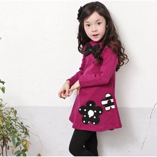 2021 Autumn Winter Dress For Girls Cotton Christmas Costume Thick Velvet Warm Kids Clothes Girls Princess Dress 3 4 5 6 7 8 Year