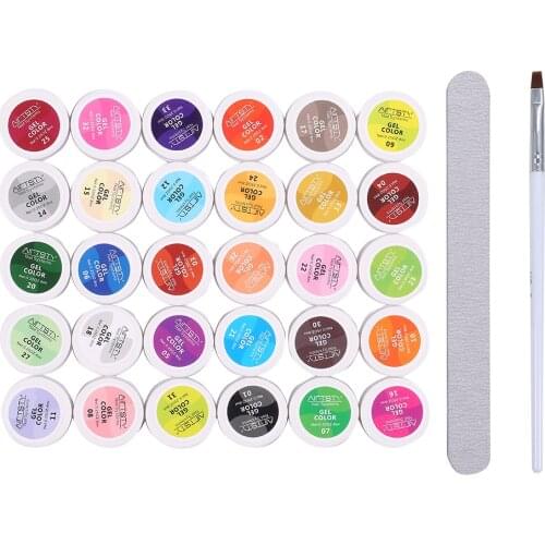24/30/36 Colors Women Phototherapy Glue Nail UV/Led Lamp Nail Gel Polish Tool Kit Nail Art Tool Nail Art Design Drawing Gel