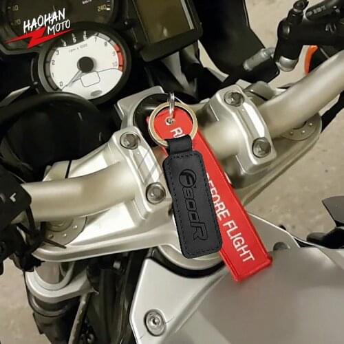 For BMW F800R F800 R -Crazy Horse Skin Motorcycle Cowhide Crazy Horse Skin Keychain Key Ring