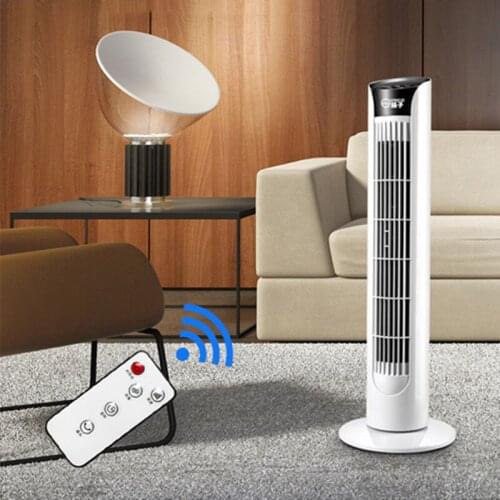 Electric Fan Tower Fan Desk Floor Office Household Dormitory Fan Vertical Leafless Remote Control Mute 220V