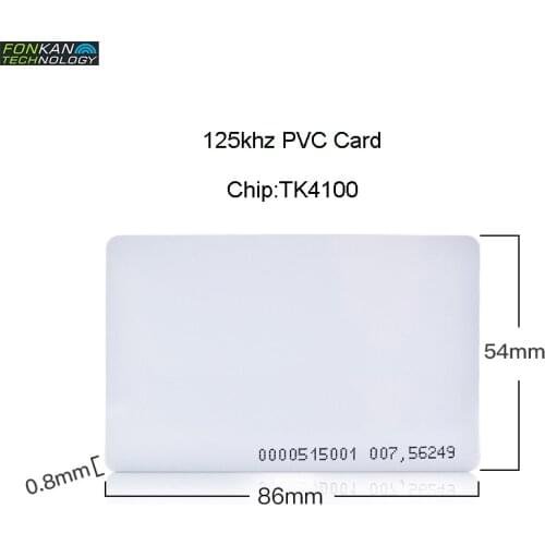 FONKAN RFID 125khz PVC card ID Card chip TK4100 for School Student Attendance Aanagement Access Card Timecard