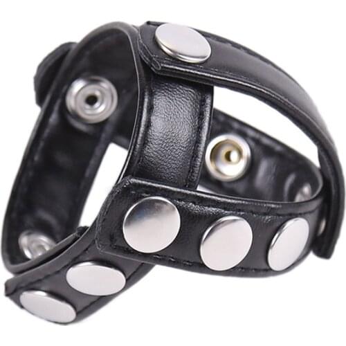 Sex Penis Rings Adjustable Scrotum Cock Rings Dildo Penis Extender BDSM Bondage Ring Adult Sex Toys For Men Chastity Cage Device