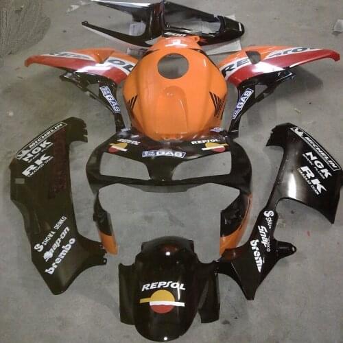 Motorcycle Fairing kit for HONDA CBR600RR F5 03 04 CBR 600RR CBR 600 RR 2003 2004 ABS repsol Orange red black Fairings set