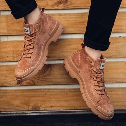 Leather MenS Boots Non-Slip Shoes Men Winter Warm Comfortable MenS Rubber Boots Plush Snow Boots Man Black Brown