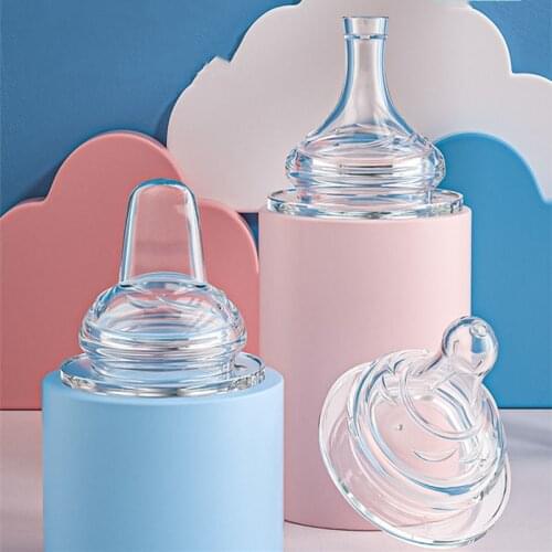 Baby Newborns Soft Safety Liquid Silicone Pacifier Nipple Natural Flexible Replacement Accessories For Wide Mouth Milk Bottle