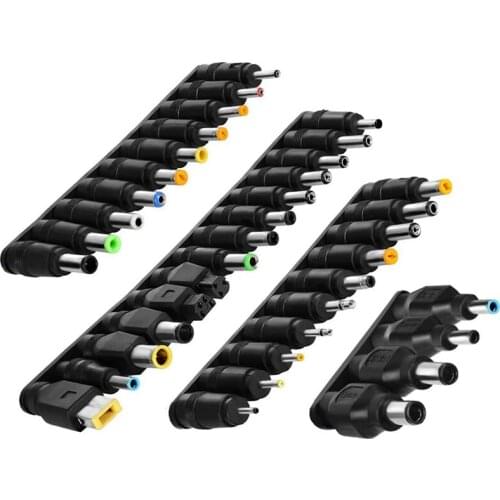 Laptop DC Power Adapter Kits 38PCS Universal 5.5 mm x 2.1 mm DC AC Power Adapter Tips Connector for Lenovo Power