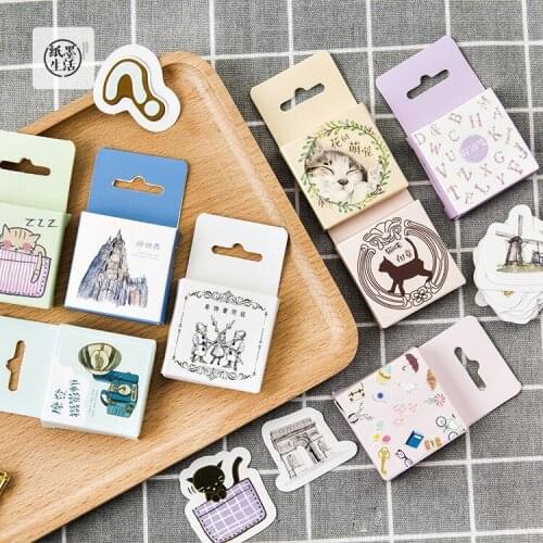 45 pcs/pack Lucky Things&Cartoon Decorative Sticker Set Diary Album Label Stickers DIY Stationery Stickers Gift Diary Deco Pack