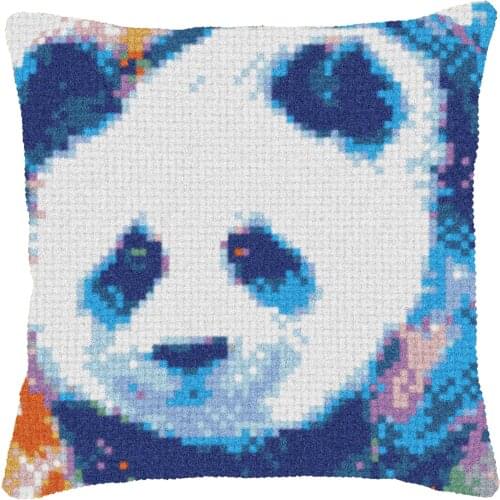 Latch Hook Cushion Kit Pillow Mat DIY Crafts panda Pattern Cross Stitch Needlework set Crocheting Cushion embroidery pillow