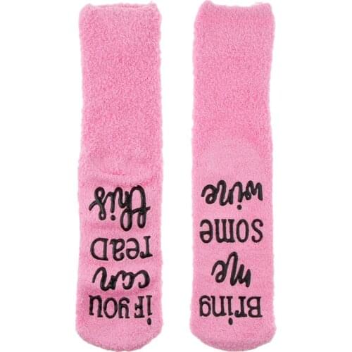 Novelty Fuzzy Wine Socks If You Can Read This Cupcake Socks Funny Gift