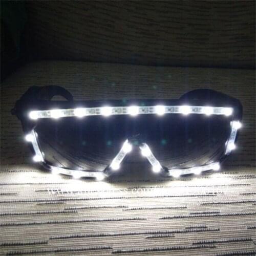 New Product Led Glasses Luminous White Lighting Halloween Glasses For Parties Event Party Supplies Free Shipping