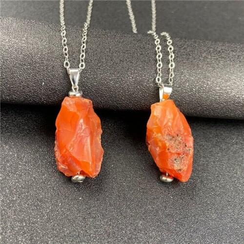 Healing Sunstone Crystal Necklace for Women Chakra Jewelry Gift Raw Natural Manifesting Stone Necklace ROUGH SUNSTONE FY38FD3