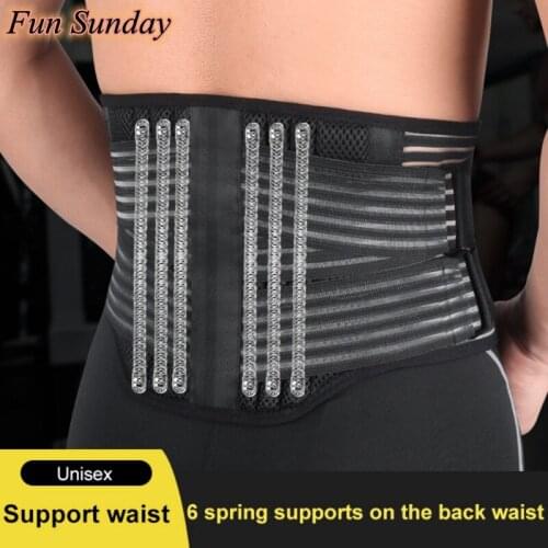 Lumbar Waist Support Belt Strong Lower Back Brace Support Corset Belt Waist Trainer Sweat Slim Belt For Sports Pain Relief