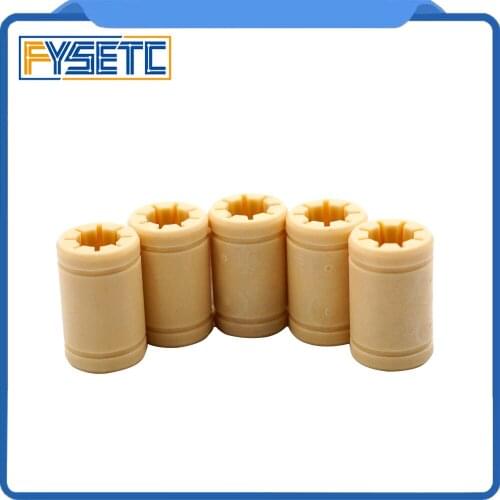 20pcs Polymer LM8UU Bearing - 8mm shaft VS RJ4JP-01-08 RJMP-01-08 R Solid Plastic Bearing 8 mm ID 15mm OD For 3D Printer Parts