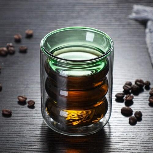 Transparent glass coffee cup milk whiskey tea double wall creative heat resistant cocktail wine mug Drinkware tumbler cups